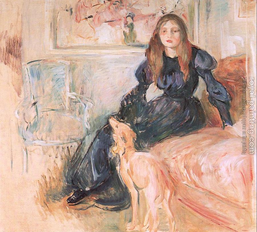 Berthe Morisot : Julie Manet and her Greyhound Laertes